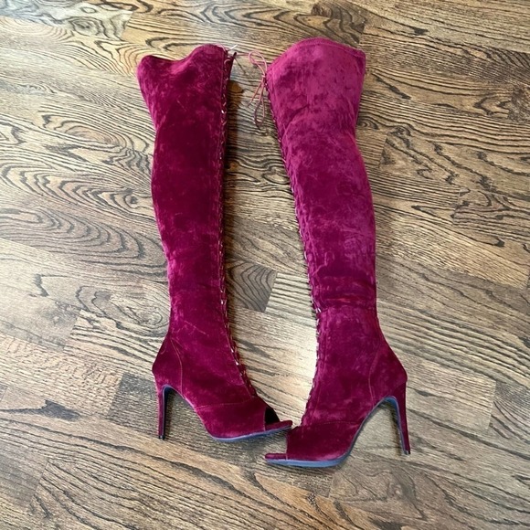 Wild Diva Wine Over the knee boots 8.5     #32 - Picture 13 of 13